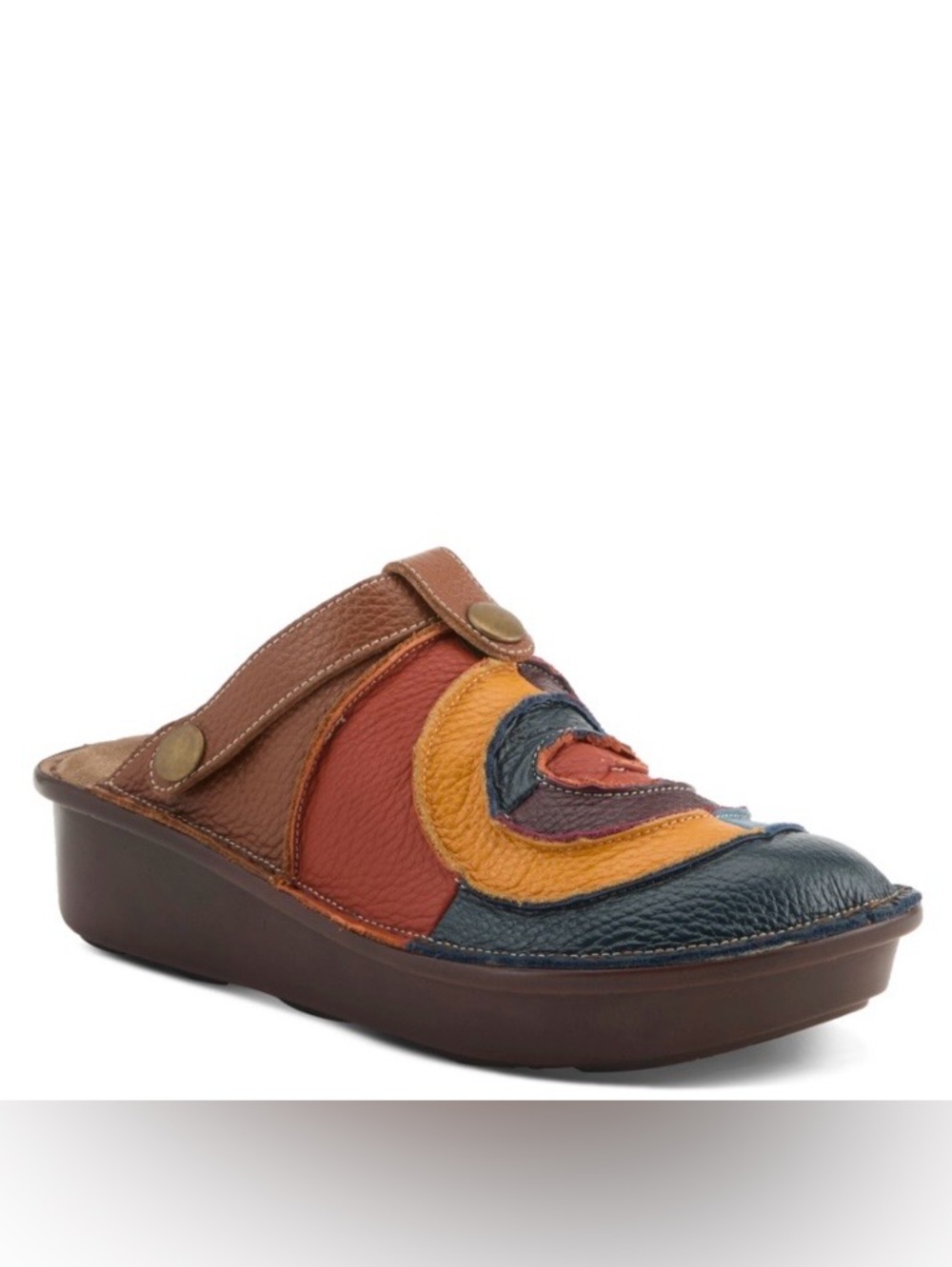 Spring Step Lollipop Clog Shoe Leather Multicolor Size 38